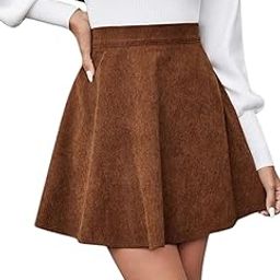 Ribbed Textured Skirt for Women Mini Skirts Versatile Flared Skater Skirt-image-37