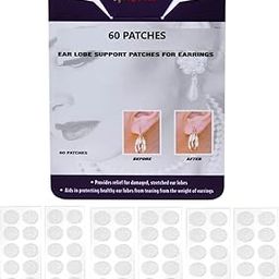 KriVat Invisible Ear Lobe Support for Earrings Support Patch for Pierced Ears Earlobe Tapes And Stickers Earring Supporter For Heavy Earrings Support Patches Girls & Women (Pack Of 60)-image-91