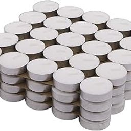 Diwali Tea Lights Candles for Home Décor – 2-3 hrs of Burning Time Multi Non Scented Wax Unscented, Candle Light Dinner Birthday Decoration & Bedroom Diffuser t Lamp (White, 100 pcs Set)-96