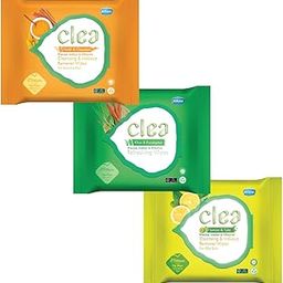 Clea Wet Wipes | Makeup Remover & Refreshing Wipes | Lemon & Tulsi for Oily Skin, Haldi & Chandan for Sensitive Skin, Khus & Eucalyptus for Refreshing Glow | Travel-Friendly Pack | 25 Wipes (Per Pack)-image-14