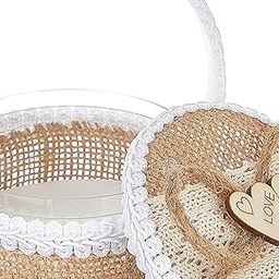 UJEAVETTE Wedding Ring Bearer Box 2 Rings Slot for Home Decoration Ceremonies Proposal-24