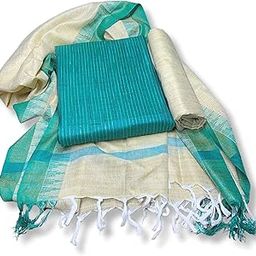 Women's Unstitched Salwar Suit Dress Material - Jute Print (Top, Bottom, Dupatta: 2.5M Each) | DM 202-image-9