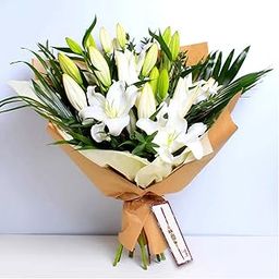 EG2i 6 White Lilies Floral Rakhi Delight for rakhi gifts, gifts for brother, gifts for sister (Flower) Same Day Delivery, Express Delivery-image-24
