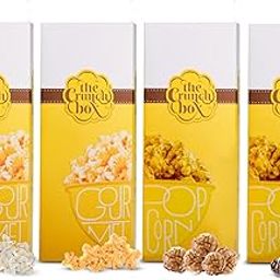 The Crunch Box Gourmet Popcorn Gift Combo Pack of 4 in Chocolate, Caramel, Cheese & Himalayan Salt Flavour - 4 X 100 GMS | Perfect for Parties, Family Gathering & Gifting-image-33