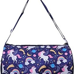 Stylish Unicorn Mermaid Duffle Sports Dance Gymnastics Sports Gym Bag, Kids Travel Bag for Girls-18