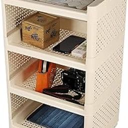 SHOPPING&MART Plastic Book Storage Display Rack Shelf Cabinet Unit Organizer (Multicolour)-picture-20