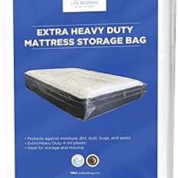 Full/Full XL : Heavy Duty Mattress Storage Bag - Extra Thick 4 Mil - Fits Standard, Extra Long, Pillow Top Sizes - Durable for Moving and Long Term Storage - Full Size/Full XL - TRU Lite Bedding-image-3