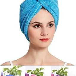 Quick Turban Hair-Drying Absorbent Microfiber Towel/Dry Shower Caps/Bathrobe Hat/Magic Hair Wrap For Women (Multi Color)(Set Of 1) - 1 Tc-picture-20