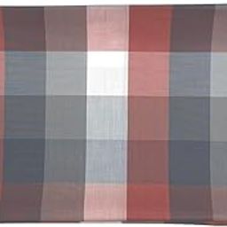 110-Polytech Textiles Cotton Blend Fabric, Red Grey White Checks Pattern, 1.6 Metre x 58 Inch, Unstitched Shirting Material-image-15