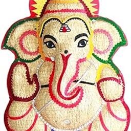 Vetiver Vinayagar(9 inch)|Vinayakar|Vetiver vinayakar|Vetiver Root/khus Root Ganapathy/ramacham Root/lavancha Root Ganesha|Handmade Wall Hanging/Pooja Room,Festival Gift Hanging Vetiver Root Ganesha-3