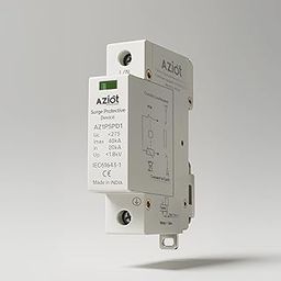 Aziot Single Phase 40kA Surge Protection Device (SPD) – Type 2 Class C Lightning Arrester for Home Panels | Line to Earth | 275V Nominal | IEC 61643-1 Compliant | DIN Rail Mount | Made in India-11