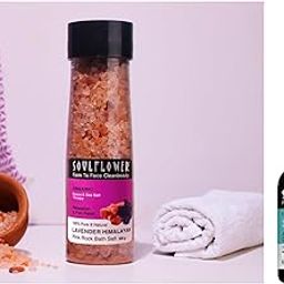 Soulflower Organic Tea Tree Essential Oil for Skin, Hair, Face| 10ml Lavender Bath Salt Enriched with Himalayan Pink Rock Bath Salt, 500g (Pack of 1)-image-24