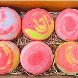 Luxurious florescent swirl - Bath Bombs – Deeply Hydrating & Moisturizing Spa-Quality Bath Bombs, Refreshing Aromatherapy for Relaxation & Skin Nourishment, 75g Each, Pack of 6-10