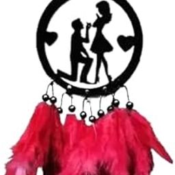 JENTRASHOP Couple Car Hanging Dream Catcher for Car, Office & Home | Wall Hanging Dreamcatcher | Positive Energy, Protection & Serenity | Material-Acrylic | Color-Black | Model-1.-image-93