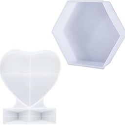 SNOOGG Pack of 2/1 Piece of Heart Photo Stand and 1 Piece of Heart Deep Mould Epoxy Resin Casting Moulds for Making and DY Craft Project, Photos Display Tool, Art Supplies, Home Decor, Gift-image-42