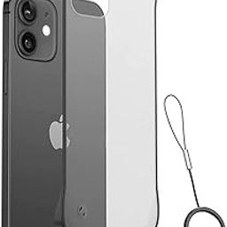 Amozo for iPhone 12/12 Pro Back Case Cover | Camera Protection Frameless Slim Translucent Matte Back Case Cover for iPhone 12/12 Pro (Polycarbonate|Black)-image-6