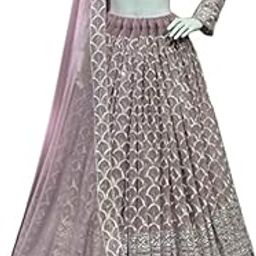 DhrishafashionWOMEN'S Georgette Semi-Stiched lehnga (SF-ver11no Blue1 Free Size)-picture-32