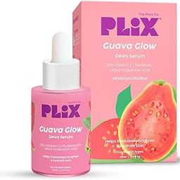 PLIX - THE PLANT FIX 23% Vitamin C Guava Face Serum for Skin Brightening, Clear, Glowing & even toned complexion, 20ml (Pack of 1) with Hyaluronic acid & Pentavitin for Women & Men for All Skin Types-92