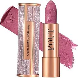 MyGlamm POUT by Karan Johar Intense Matte Plumping Lipstick - Paparazzi Pout (Mauve Pink Shade) | Highly Pigmented, Long Lasting, Lightweight, Creamy Matte Lipstick For Lip Makeup (4g)-27