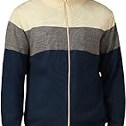 Men Multi Colorblock Slim Fit Full Sleeve Mock Collar Pullover-picture-13