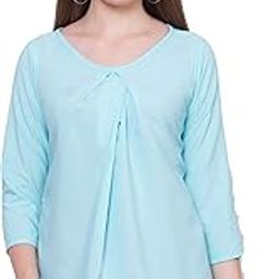 Front Pleated Casual Regular Tops-picture-35