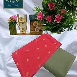 Pri & Su CottLinns Combo of Cotton Printed Shirt 1200036 & Lycra Blend Trouser Fabric (red Yellow - Green Grey)-image-32