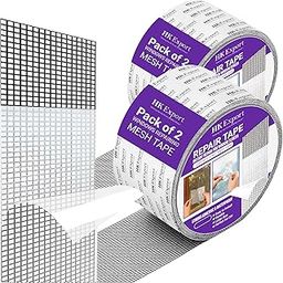 HKEXPORT Mosquito net patch repair Tape, Window Screen Repair Tap, Strong Adhesive & Waterproof Window Mosquito net Covering Mesh Tape for Door Tears Holes Screen Patch Repair (Pack of 2 (Net Tape))-image-50