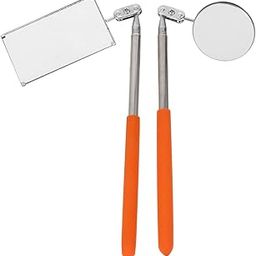 Mipcase 2pcs Telescoping Inspection Mirror Auto Telescoping Mirror and Options for Mechanics Car Repair and Hard Reach Areas-32