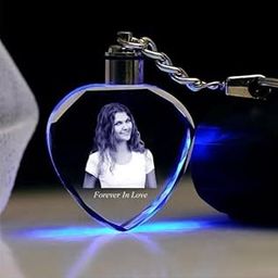 Picture Personalized LED Keychain/Keyring, customized Photo Printed Crystal Keychain for Valentine Gift, Anniversary, Birthday, For Men and Women, Multicolor (Pack of 1) friend-image-77