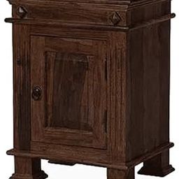 AIREN DECORE Sheesham Wood Bedside Table with Cabinet Storage Night Stand Sofa Side Table End Table for Living Room Home Office (Walnut Finish)-21