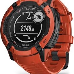 Garmin Instinct 2X Solar, Rugged GPS Smartwatch, Built-in Flashlight, Solar Charging Capability, Multi-Band GNSS, Flame Red-image-51