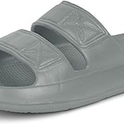DOUBLE STRAPS Men's Soft Slide |Beach Slide|Shower Ready|Slippers|Multicolours-20