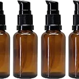 nsb herbals 30 ML Amber Round Empty Glass Bottle With Lotion Pump & Black Cap For Essential Oils, Blends, Skin Care, Cosmetics, Multipurpose Bottle (Pack Of 6)-picture-30