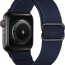 VEMIGON Stretchy Band Compatible with Apple Watch Straps 46mm 45mm 44m 42mm 49mm 41mm 40mm 38mm, Adjustable Nylon Braided Solo Loop for iWatch Series 10 9 8 7 6 5 4 3 2 1 SE Ultra (Watch Not Included)-11