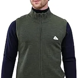 monte carlo Men Regular Fit Mock Neck Solid Zip Closure Sleeveless Sweater | Cozy Layering Vest | Warm Sleeveless Knitwear | Casual Winter Fashion | Winter Sweater for Men's-picture-32
