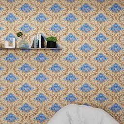 CRIMSON DECORS™ Purple Damask SELF Adhesive Wallpaper for Bedroom Hall Living Room Peel and Stick Vinyl Wallpaper - 200 * 45 CM 9 SQFT Approx-image-87