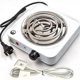Electric Cooking Heater 1000Watt I Portable Hotplate Stove I Coal Burner I Kitchen G-Coil Radiant Cooktop With 1.5Mtr Wire I Works With All Metal Utensils (Multicolour)-image-25