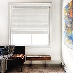 CHICOLOGY Cordless 2-in Faux Wood Blinds, 52" W X 48" H, Chelsea White (Commercial Grade)-image-80