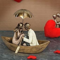 TIED RIBBONS Valentine Gift for Girlfriend Boyfriend Husband Wife Girls Boys Birthday Wedding Anniversary Romantic Boat Couple Showpiece Statue for Home Decor Living Room Table Decoration Items-picture-30