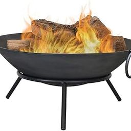 Neel Point Heavy Gauge Campfire Bowl for Outdoor Garden Use, Outdoor Camping, Barbeque Making with Round Iron Stand - Black/Bonfire Pit for Outdoor Campfire Bowl for Garden Use-image-31