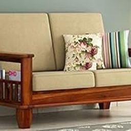 Zivanto Solid Sheesham Wood Sofa Set 2 Seater|Wooden 2-Person Sofa Set|Sofa Sets For Living Room|Two Seater Sofa Set With Side Magzine & Newspaper Holder|Rosewood, Honey Brown-28