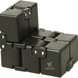 Shivsoft Infinity Light Luxury EDC Infinity Cube Toy | Stress and Anxiety Relief Desk Toy | Compact and Durable Design | Black Color | Pack of 1-46