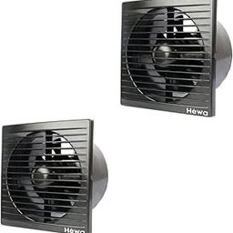 HEWA Onyx 6 inch 150mm Wall Exhaust Fan 2000 RPM Copper motor (Black),Pack of 2-image-4