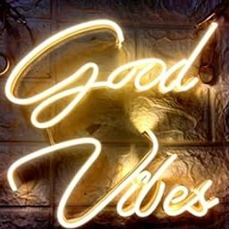 Wall Mitra Good Vibes Neon Sign Good Vibes Led Wall Signs | Neon Lights for Bedroom| Bar| Party| Game Room Decor | 12x12 inches | warm white-image-9