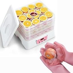 Food Processor Dehydrator Machine and Silicone Cleaning Hand Gloves comboo, dry Food Saver/Dehydrator/Preserver Jerky Maker Machine Hand Gloves for Kitchen(2 in 1 comboo)-image-20