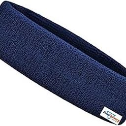 HeadTurners Workout Headband for Women & Men - Moisture Wicking & Non-Slip Exercise Hairband or Sports Sweatband -Ideal for All Sports Like Tennis, TT, Badminton, Running and Yoga- (Navy, 1 Pc)-image-34