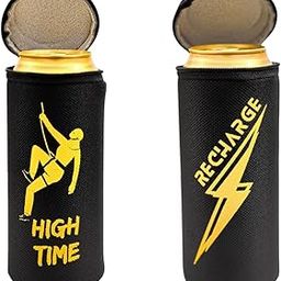 Insulated Beer Can Cooler Sleeve with Zip Cap – Set of 2 | Fits 500ml Cans | Keeps Cool for up to 3 Hours | Beer Can Cover | Beer Cooler (HighTime + Recharge - Set of 2)-32