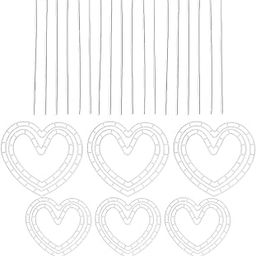 UJEAVETTE Flower Wreath Frame Flower Arrangement Holder for Valentines Spring Birthday 6X Small Large Heart-image-8
