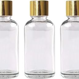 Zenvista Transparent Glass Bottle with Golden Cap- for DIY Skin Care/Essential Oil/Medicine/Facial Serum- 30ml (Pack of 3)-picture-20