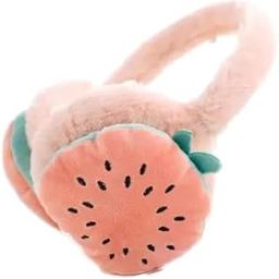 w+ Fruit Light Pink Watermelon Design Earmuff Soft And Comfortable | Winter Outdoor Adjustable Ear Muffs Warmer for Boys and Girls Pack of 1-picture-28